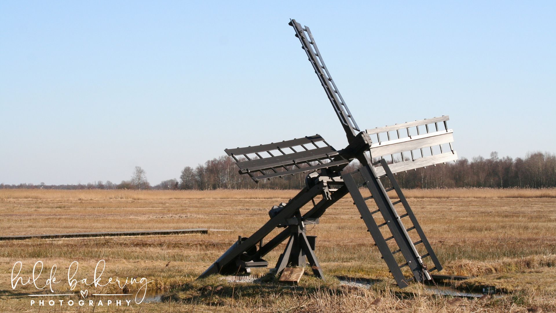Tjasker windmill, the Netherlands